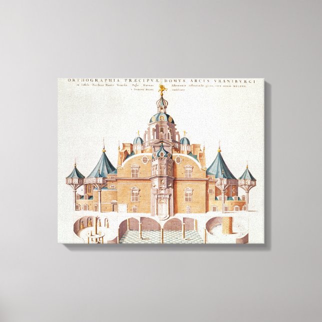 Toile L'observatoire Uraniborg de Tycho Brahe (Recto)