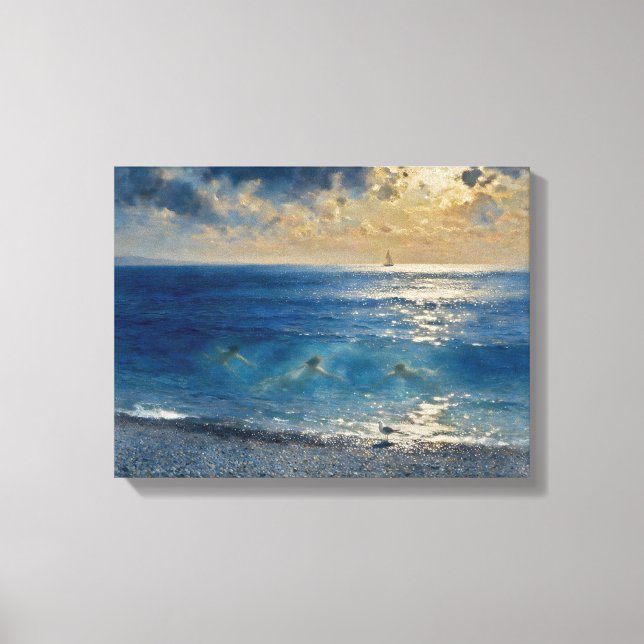 Toile L'Océan Garde des Secrets – Un Paysage Marin Capti (Recto)