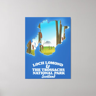 Toile loch lomond et la carte du parc national des tross