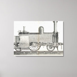 Toile Locomotive Engine, gravée par J.W. Lowry