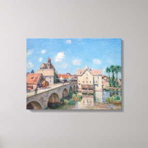 Toile L'œuvre d'art d'Alfred Sisley - Le Pont de Moret