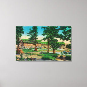 Toile Loge de lac crater et vieux lac PinesCrater, OU