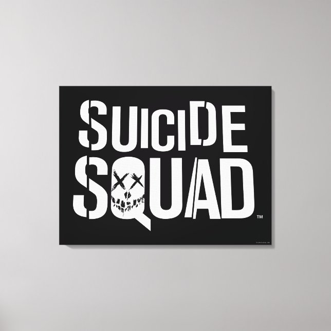Toile Logo blanc du peloton | de suicide (Recto)