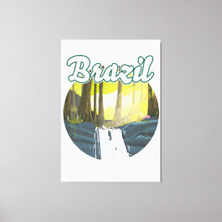 Toile Logo de la forêt tropicale Brésil