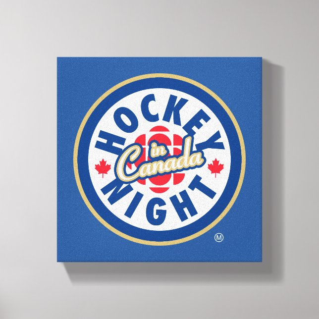 Toile Logo de la nuit du hockey au Canada (Recto)