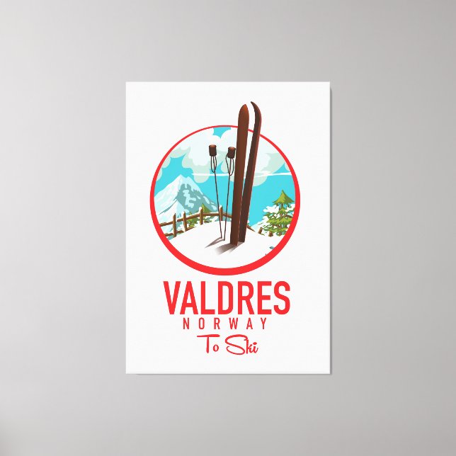 Toile Logo de ski de Valdres Norvège (Recto)