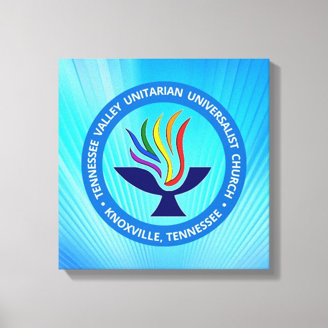Toile Logo de TVUC Chalice sur Blue Rays Arrière - plan (Recto)