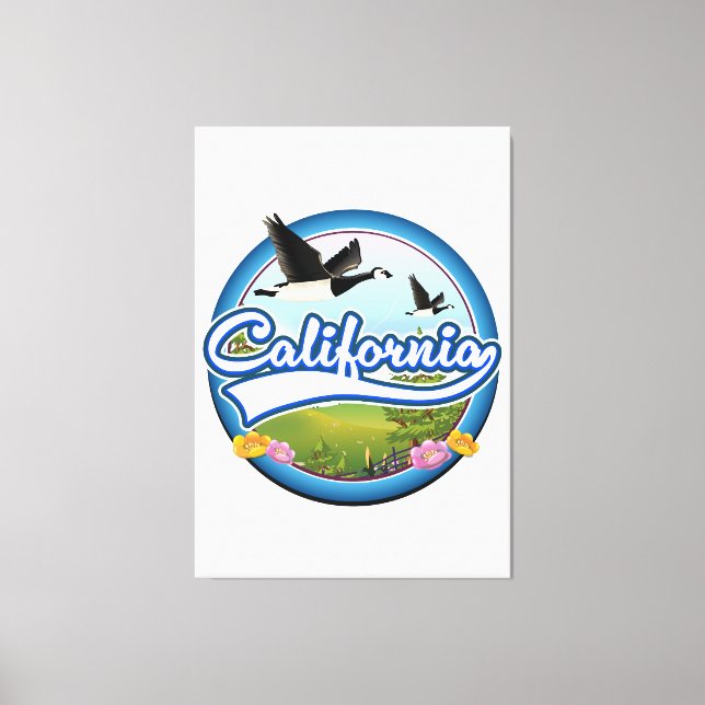 Toile logo de vacances de California Geese (Recto)