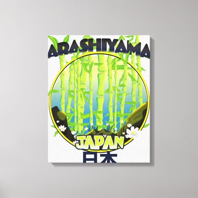 Toile logo de voyage Arashiyama Japon (Recto)