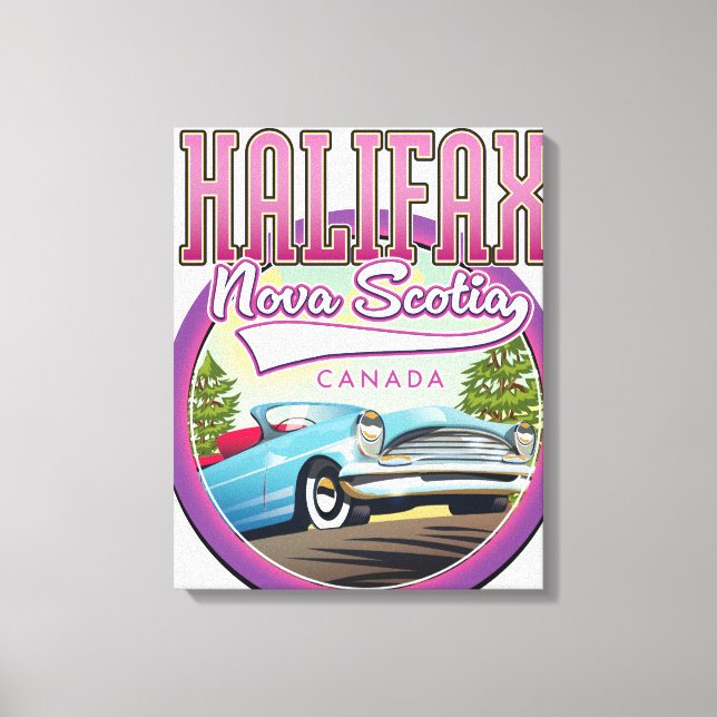 Toile logo de voyage de Halifax Nouvelle-Écosse  (Recto)