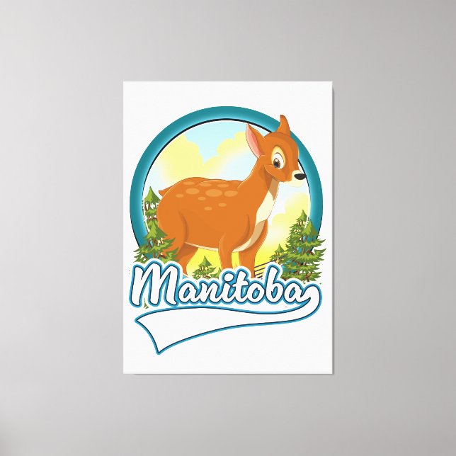Toile Logo de voyage du Manitoba Canada (Recto)