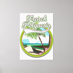 Toile logo de voyage en Polynésie française.