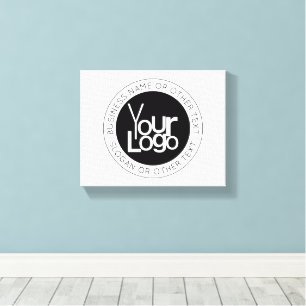 Toile Logo d'entreprise et texte moderne simple modifiab