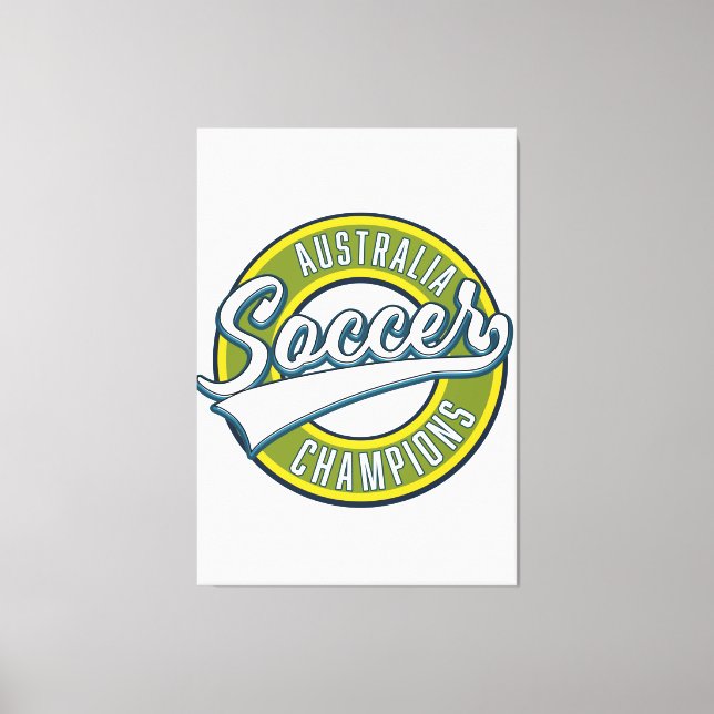 Toile Logo des champions australiens de football. (Recto)