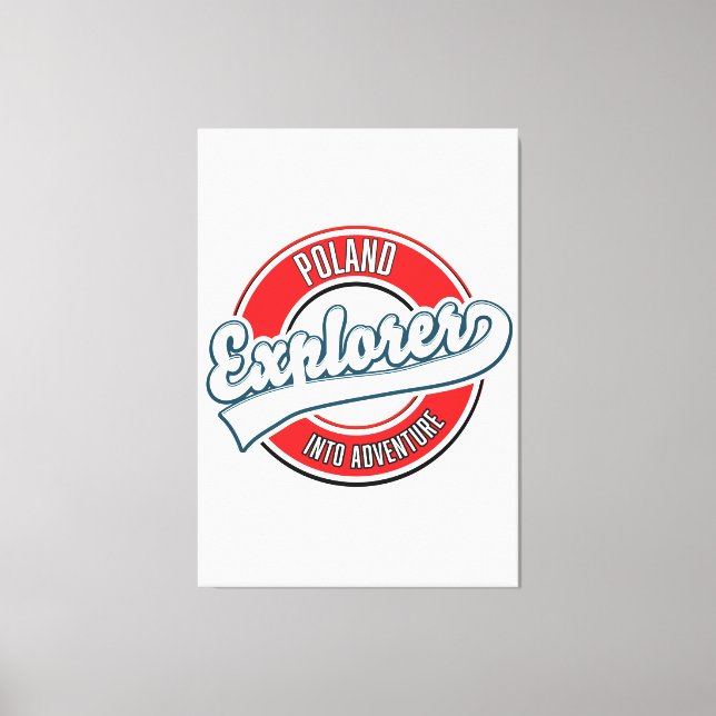 Toile logo d'explorateur de Pologne dans l'aventure (Recto)