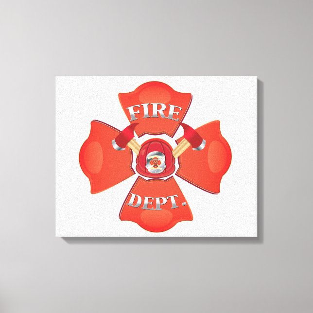 Toile Logo du service d'incendie (Recto)