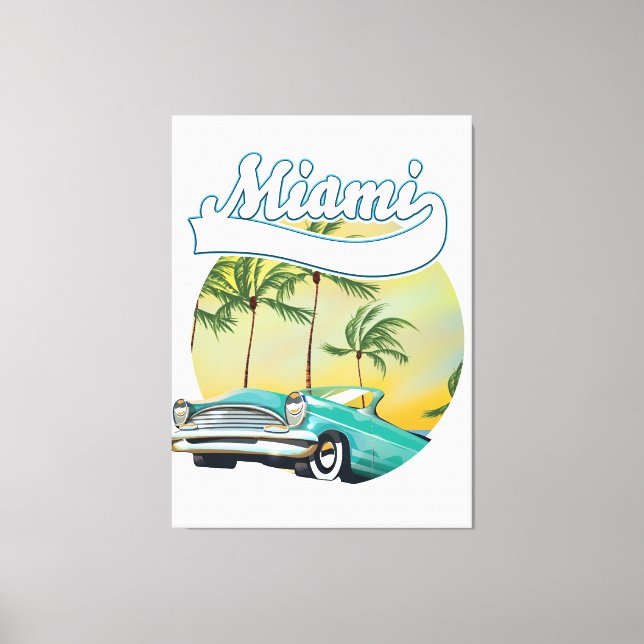 Toile logo Miami Sunset (Recto)