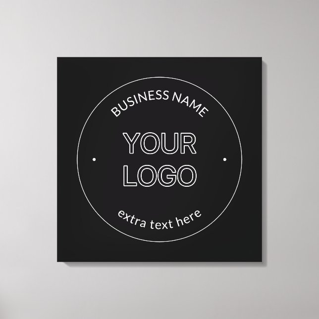 Toile Logo modifiable et remplacement du nom de l'entrep (Recto)