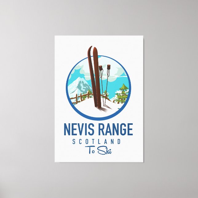 Toile logo Nevis Range scotland Ski (Recto)