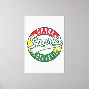 Toile Logo rétro de l'athlétisme des sports du Ghana