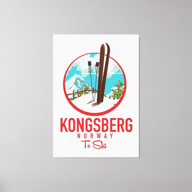 Toile logo ski de Kongsberg Norvège (Recto)