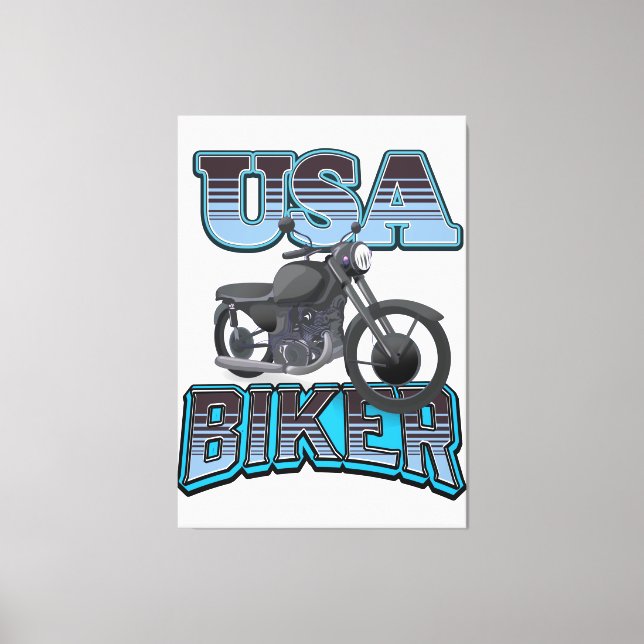 Toile Logo USA Biker (Recto)
