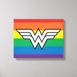 Toile Logo Wonder Woman Rainbow