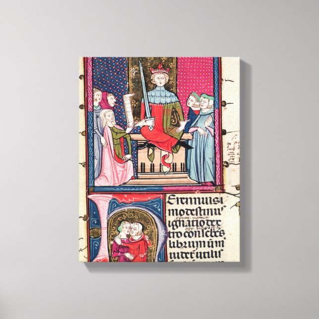 Toile Loi conjugale, femme adultère apparaissant (Recto)