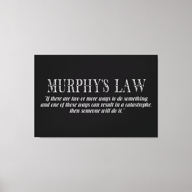 Toile Loi de Murphy (Recto)
