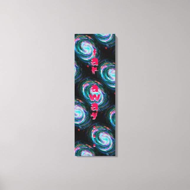 Toile Loin des Galaxies Spirales Vertes dans l'espace (Recto)