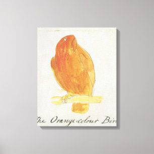 Toile L'oiseau orange de couleur, de 'seize dessins de