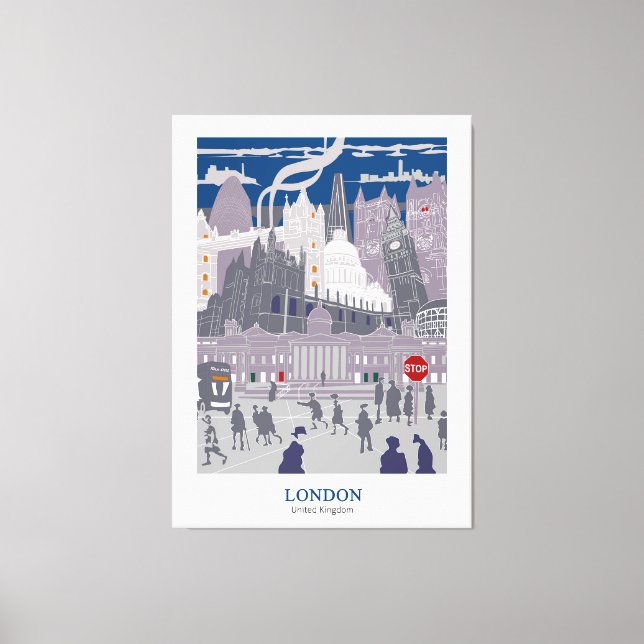 Toile London City Skyline (Recto)