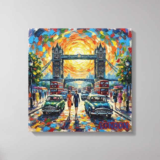 Toile London Tower Bridge Iconic Scene Stretched Canvas (Recto)