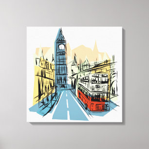 Toile Londres Angleterre artistique ville scape