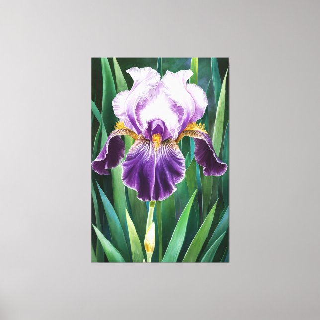 Toile *~* Lone Iris Fleur Artsy Iris Peinture AP84 (Recto)