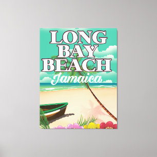 Toile Long bay beach Jamaïque affiche Voyage