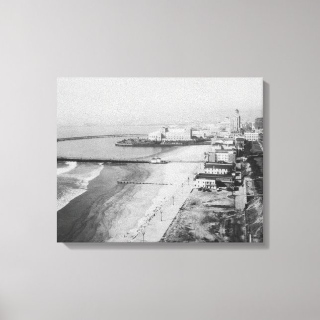 Toile Long Beach, California Rainbow Pier et Ocean (Recto)