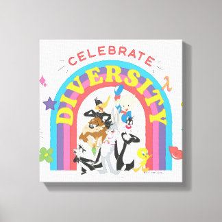 Toile LOONEY TUNES™ - Celebrate Diversity Pride Rainbow