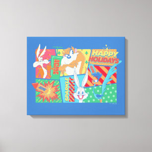 Toile LOONEY TUNES™   Motif Joyeuses Fêtes