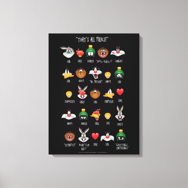Toile LOONEY TUNES™ Tableau d'Emoji (Recto)