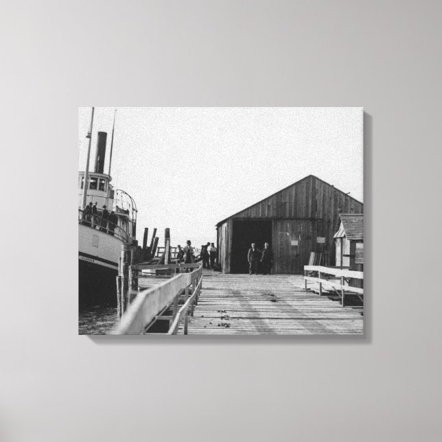 Toile Lopez, WA - Vue de l'île SS à City Dock (Recto)