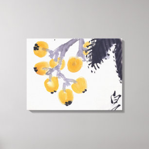 Toile Loquats et un Grasshopper