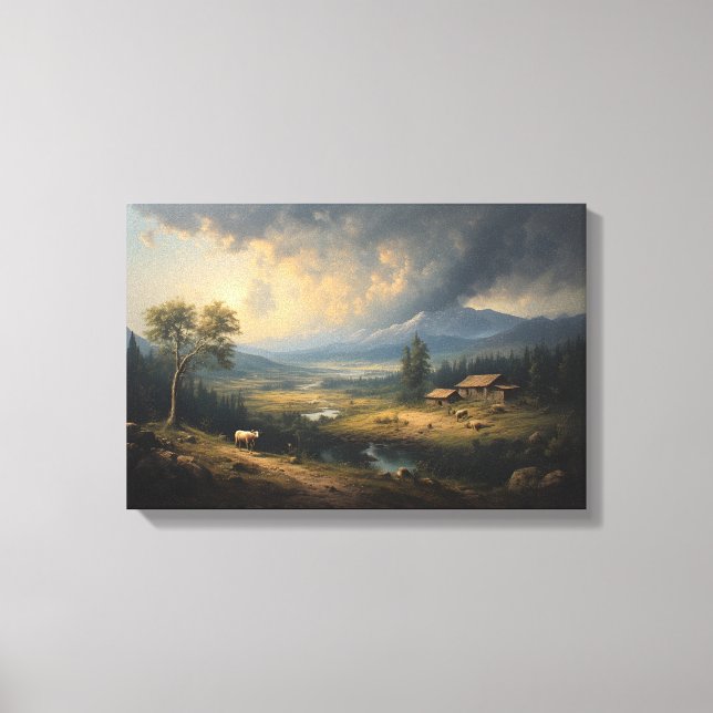 Toile L'Orage Passant sur Alpine Meadows (Recto)