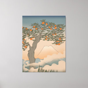 Toile L'oranger japonais dans la brume