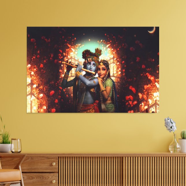 Toile Lord Radha Krishna Canvas Imprimer Image 2 (Insitu(Salon))