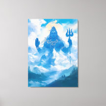 Lord Shiva dans Kailasa Canvas Wall Art