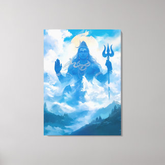 Toile Lord Shiva dans Kailasa Canvas Wall Art