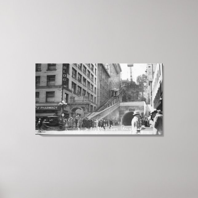 Toile Los Angeles, CA Andels Flight Street Cars (Recto)