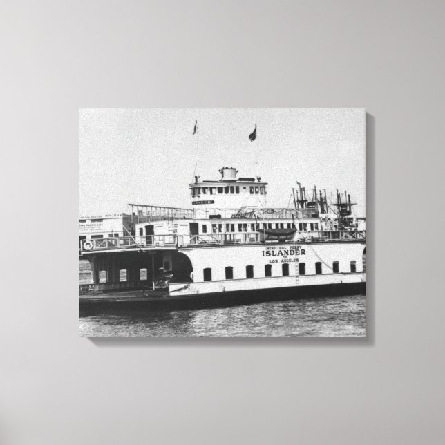 Toile Los Angeles, CA Ferry Islander près de Harbour (Recto)