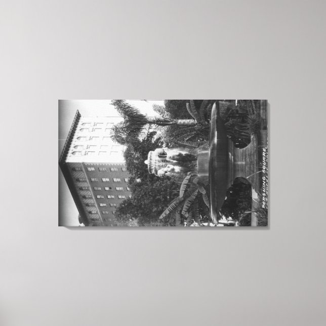 Toile Los Angeles, CA Vue du Carré perdant (Recto)